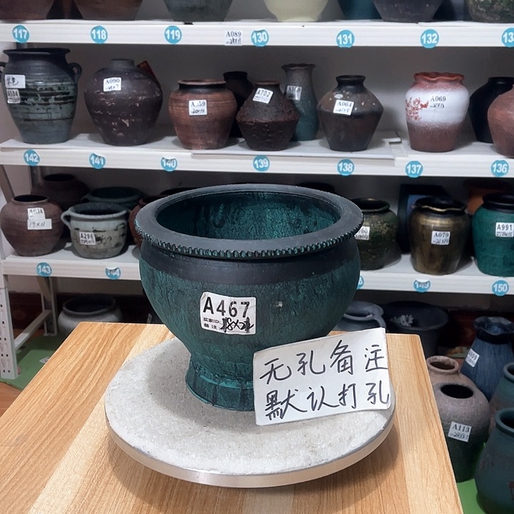 红陶手工制作工艺花盆