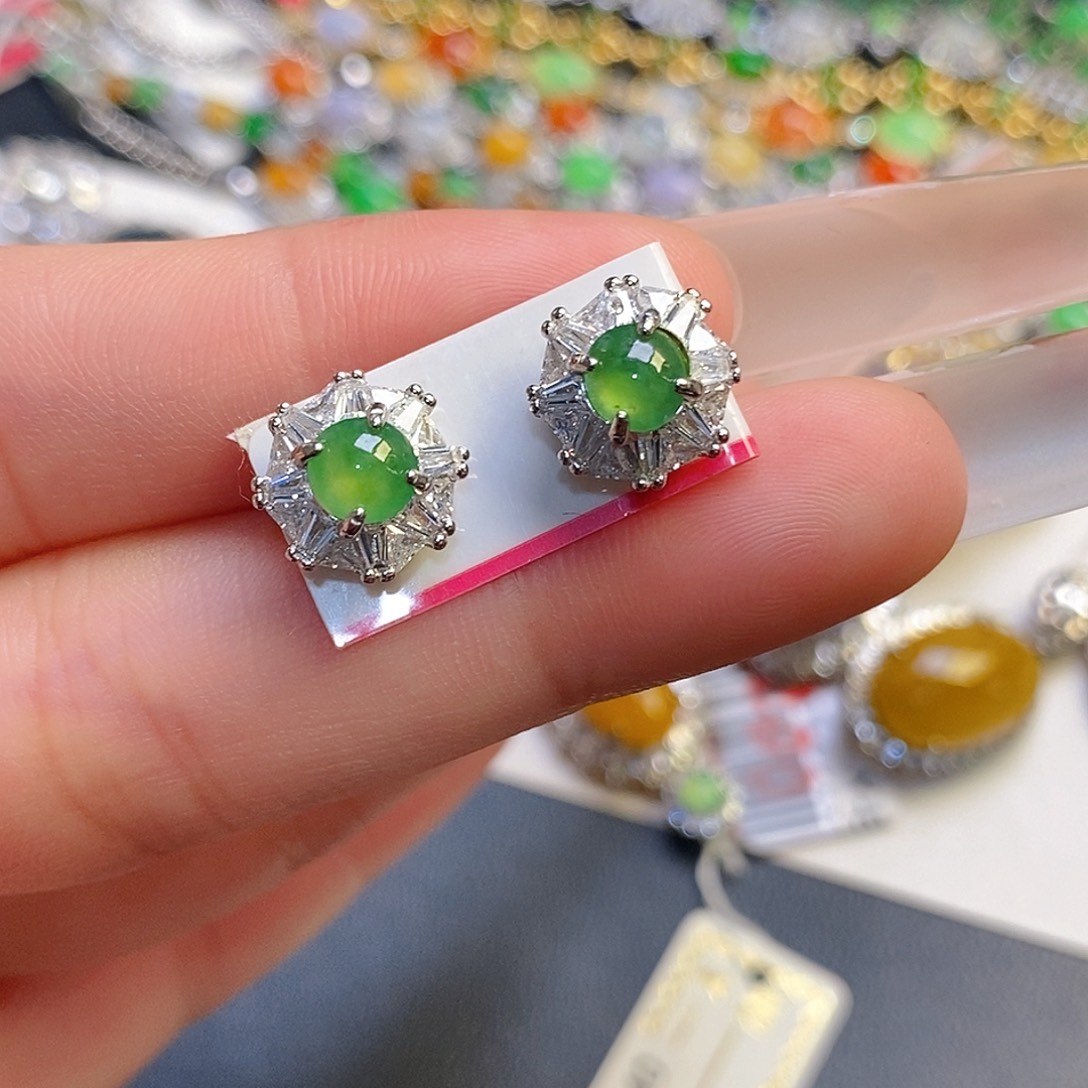 翡翠银S925镶嵌戒指翡翠