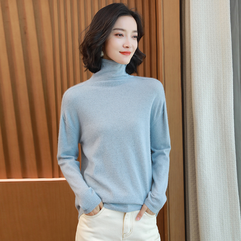4980纯色圆领短袖山羊绒女薄款2025秋季羊绒衫短款套头毛衣打底衫