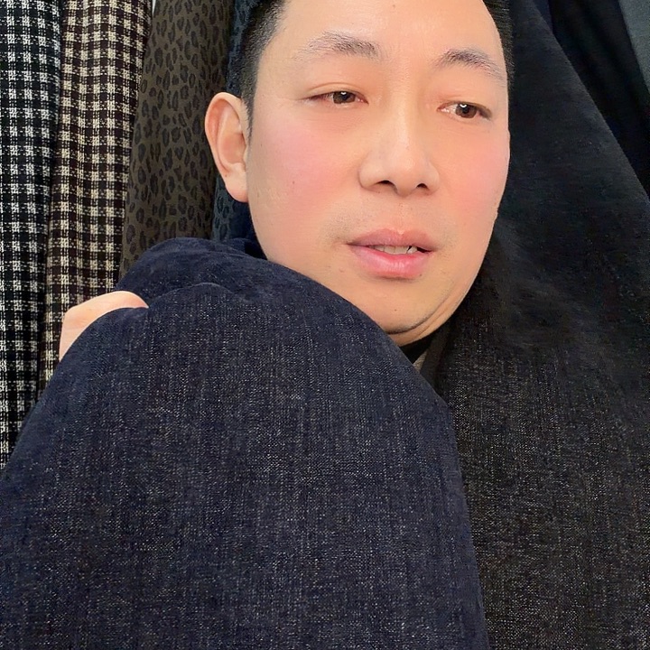 无纺布蓝色砂洗牛仔雪尼尔加绒裤料1.1米