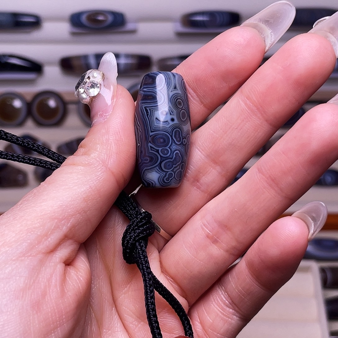 海***水玛瑙/玉髓未镶嵌颈饰