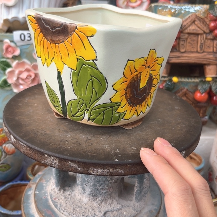 紫砂花盆粗陶材质多肉花盆