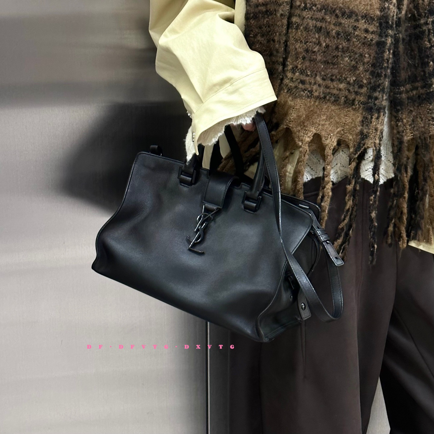 95新 YSL/圣罗兰 ysl so black波士顿斜挎包