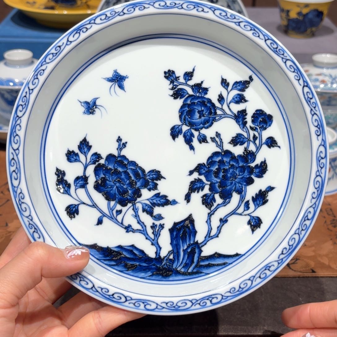 瓷片手工手绘 陶瓷茶具