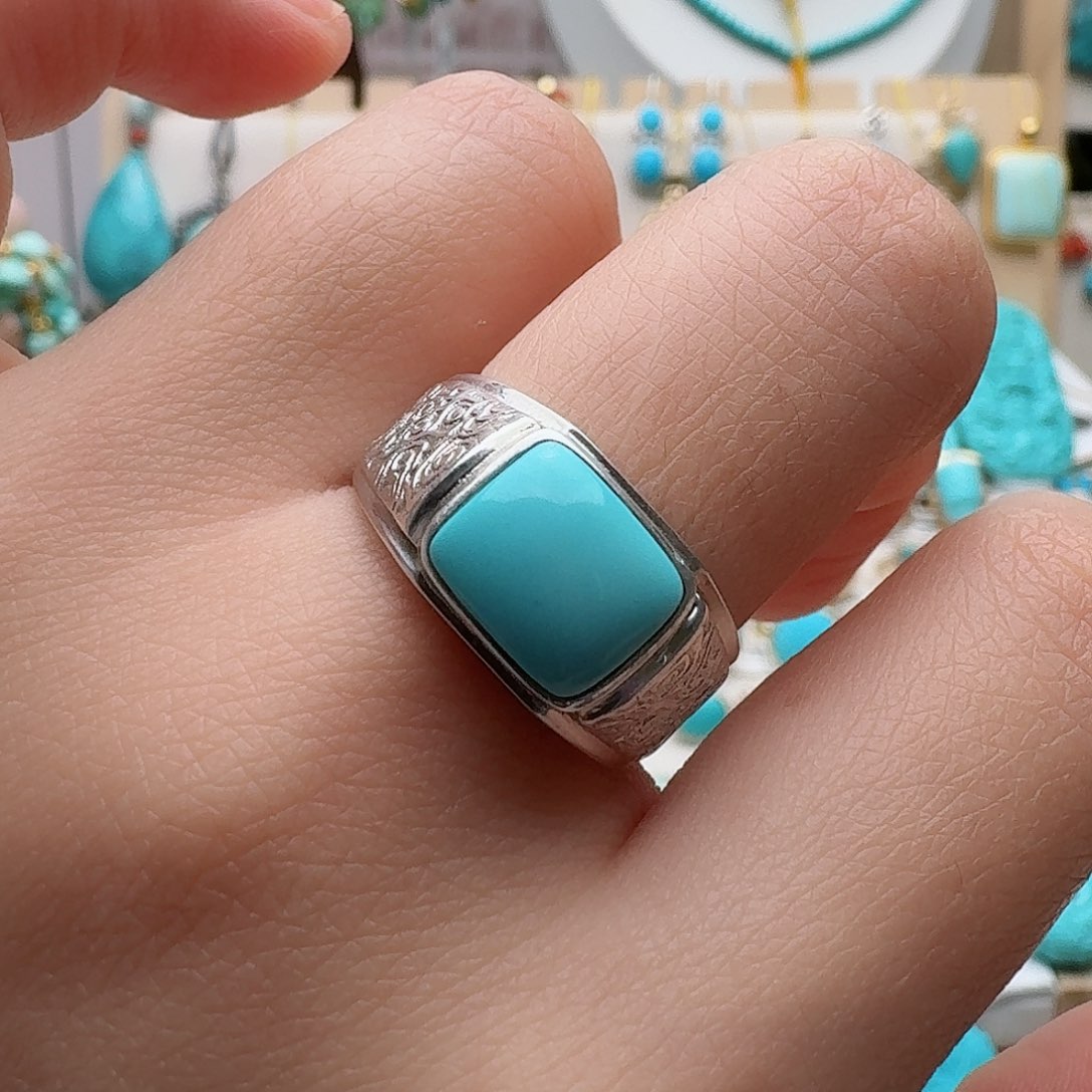 绿松石配饰银S925镶嵌