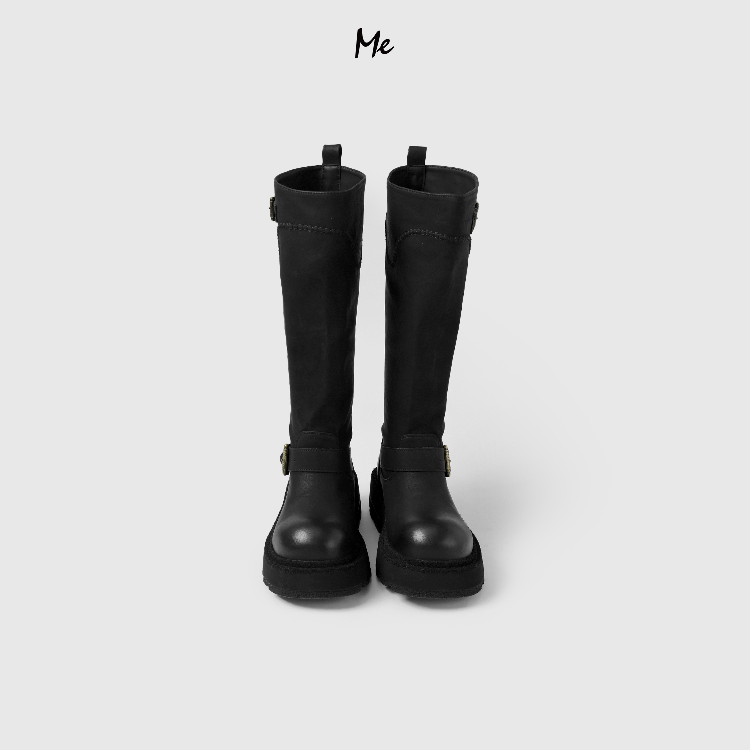 ME【磨砂真皮厚底高筒靴】重磅牛反绒增高百搭时尚休闲鞋子MESA1562