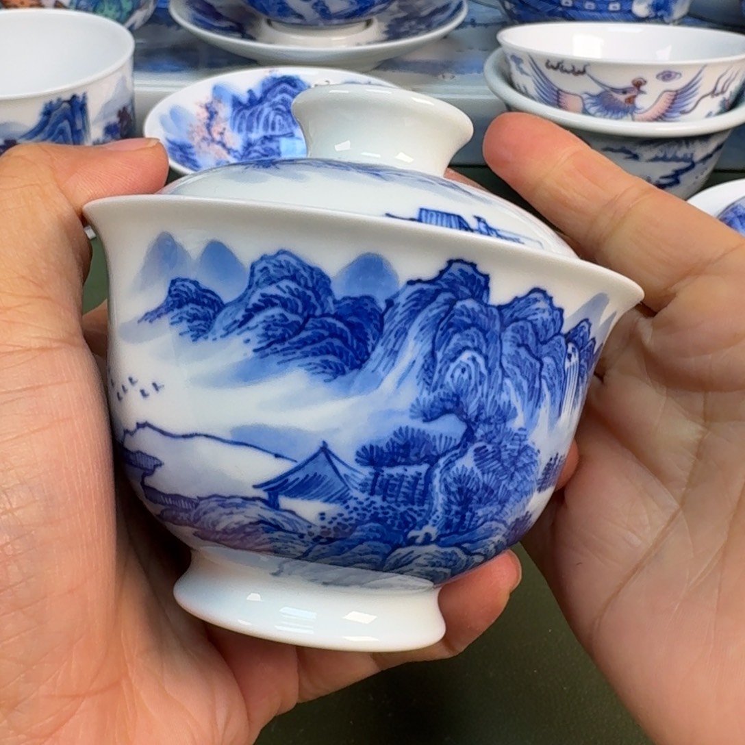 陶瓷景德镇纯手绘茶具圆圆206