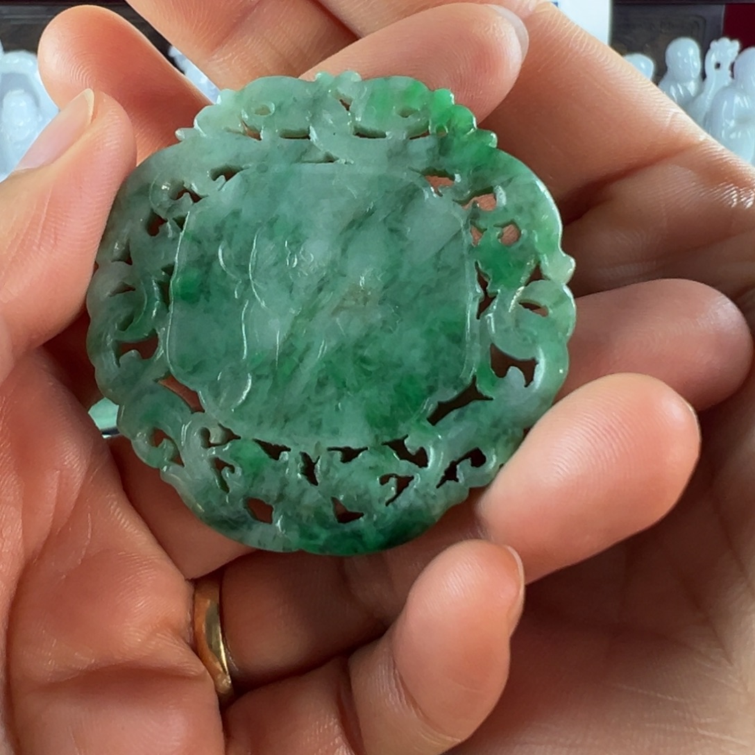 翡翠未镶嵌手镯天然翡翠挂件