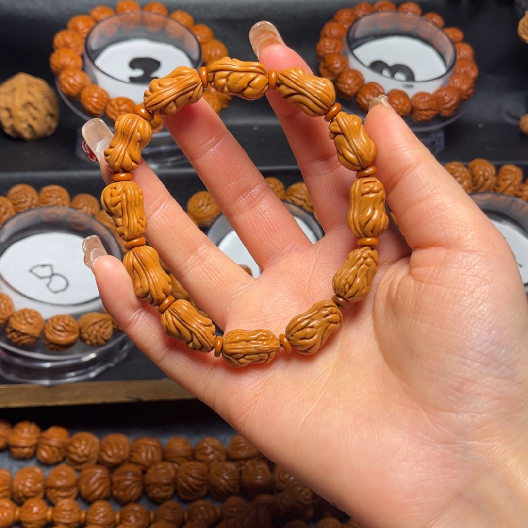 桃核手串派**?桃核单圈