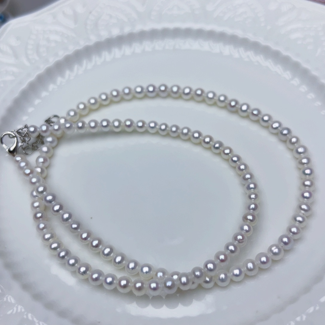 淡水珍珠颈饰银S925镶嵌