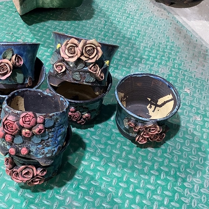 *****微瑕7个陶然花器手工花器