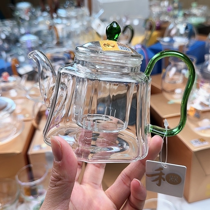 禾器湖绿色锦瑞壶