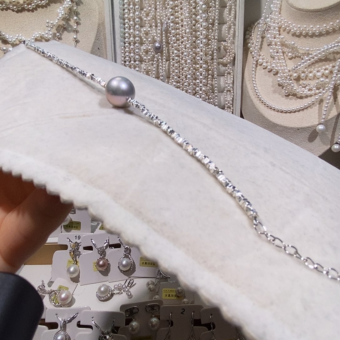 非金属纯银碎银子设计路路通手链