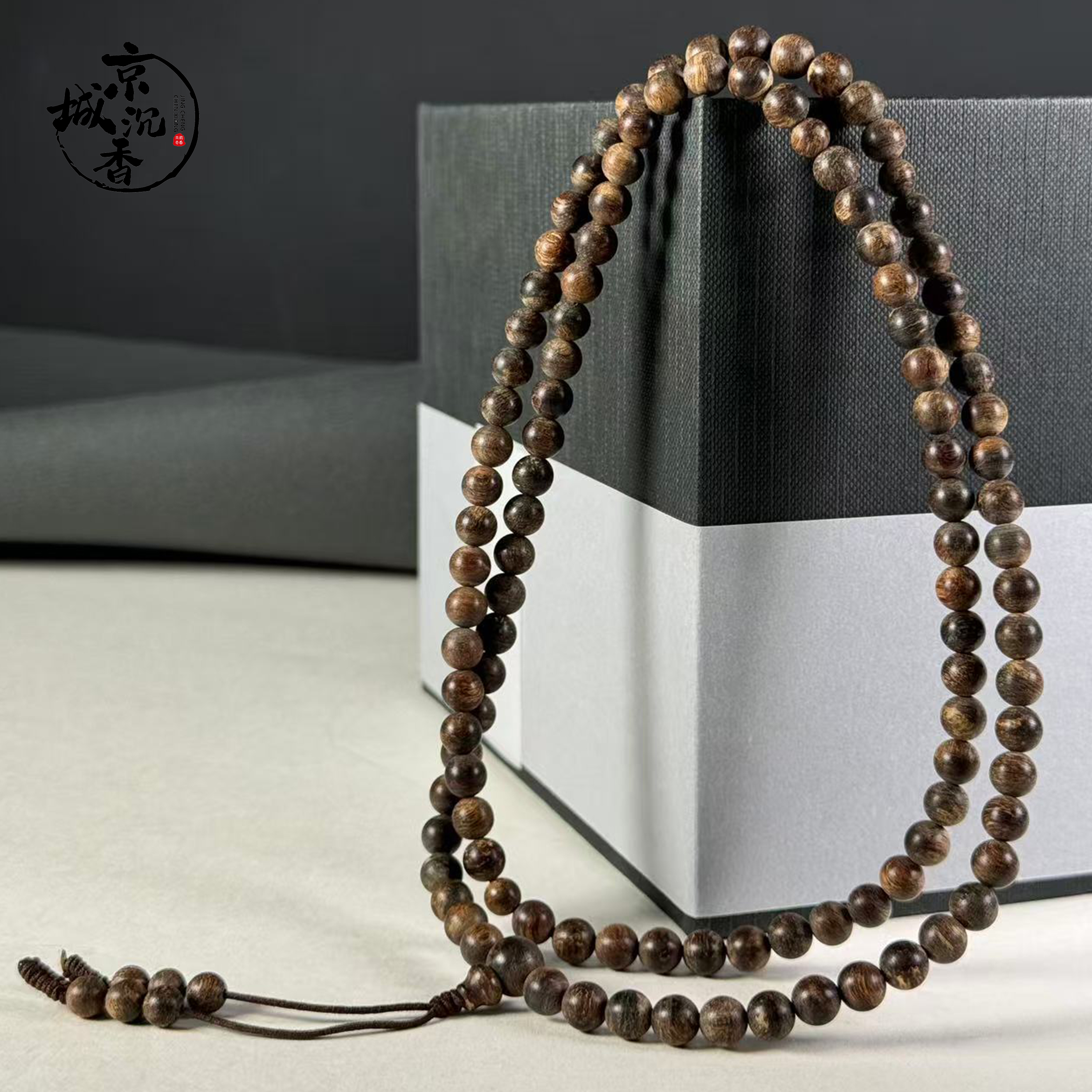 沉香【京城沉香·富森红土】越南野生富森红土沉水卡6多圈沉香