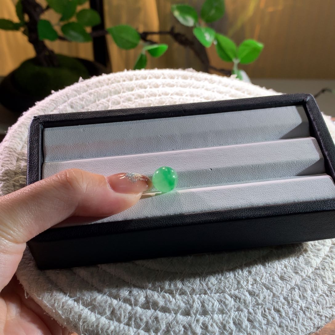 散珠翡翠天然缅a金丝绿单珠
