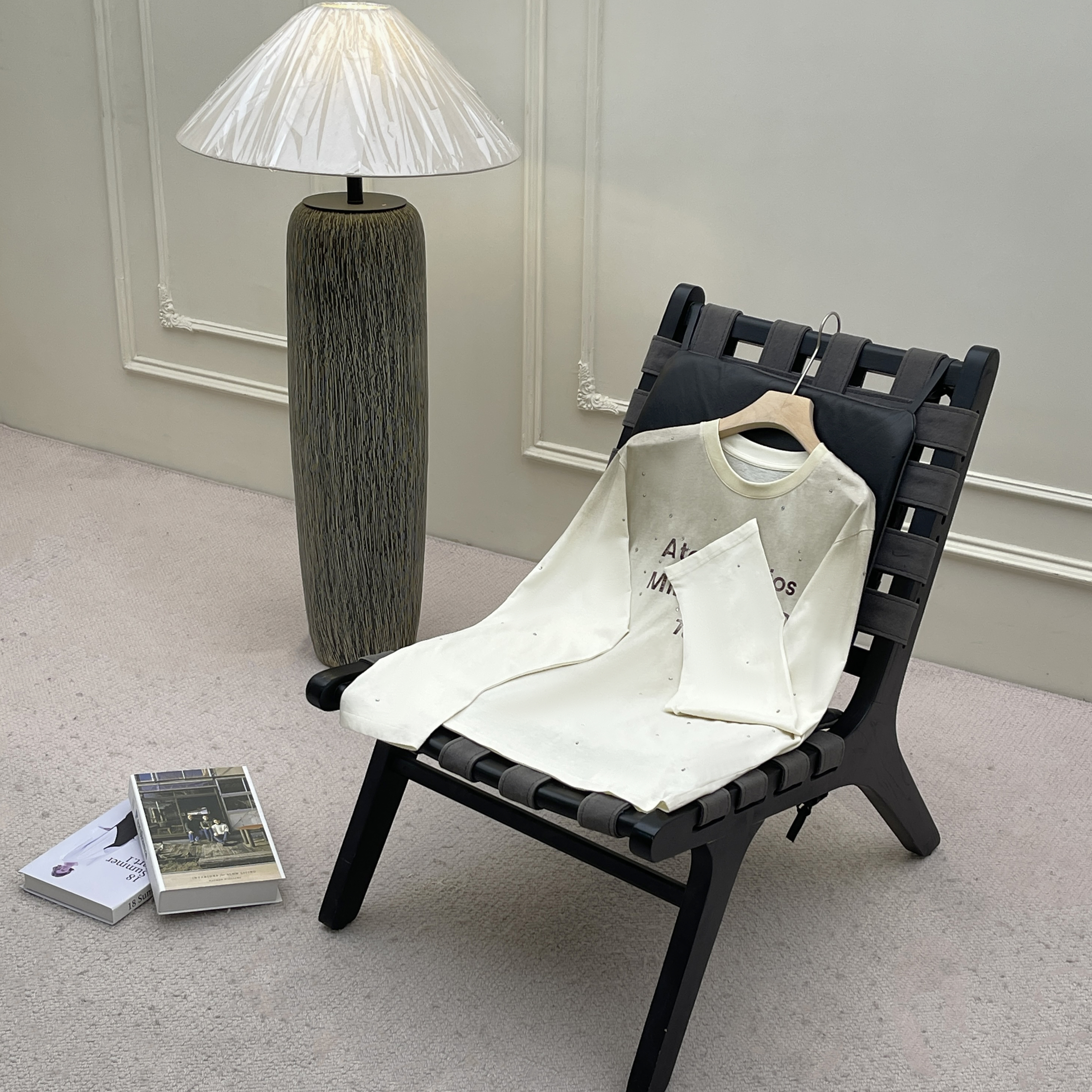 【蓓蓓-精选】渐变字母圆领长袖T恤XYXS697