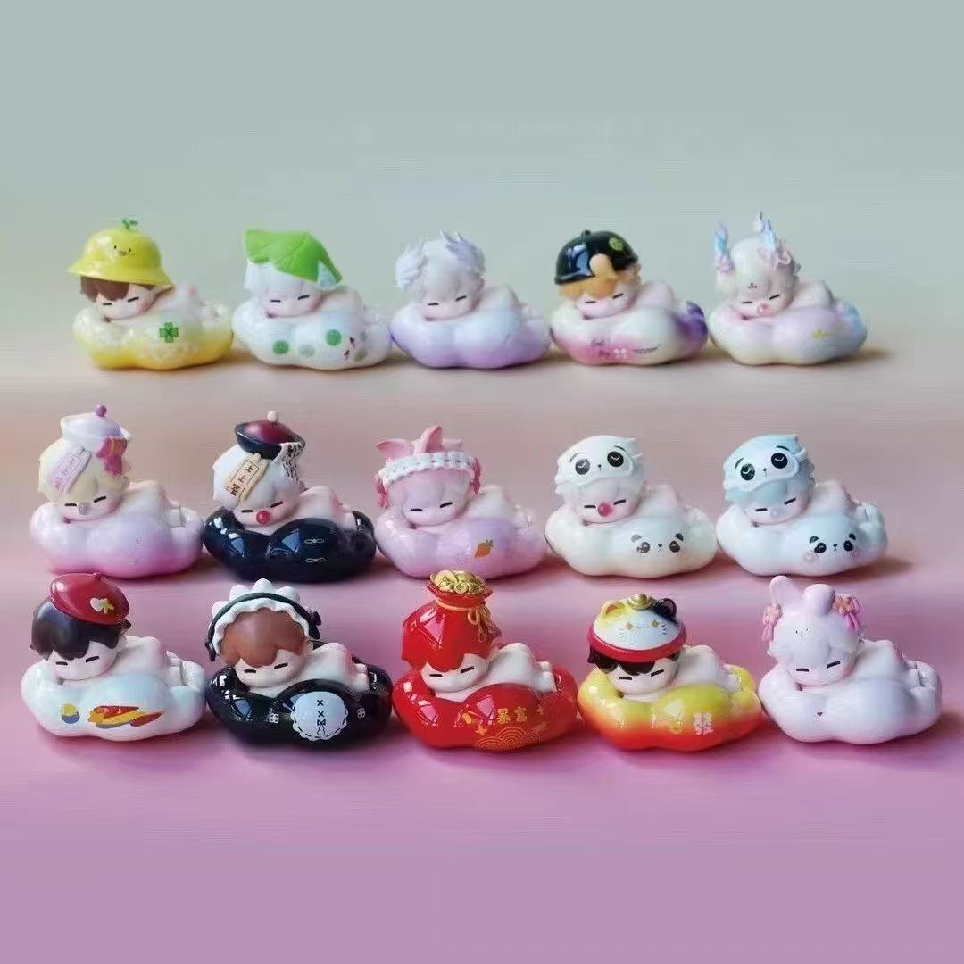 正版屁嘟嘟二代云朵趴趴祈愿系列潮玩盲盒可爱手办摆件节日礼物