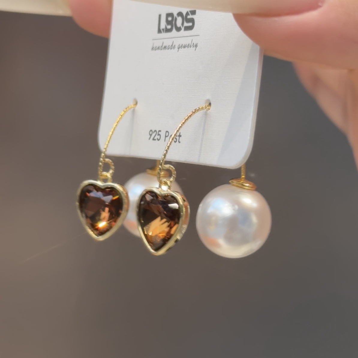 铜合金锆石耳饰 美拉得爱心两戴耳环法式小众设计百搭高级感耳饰