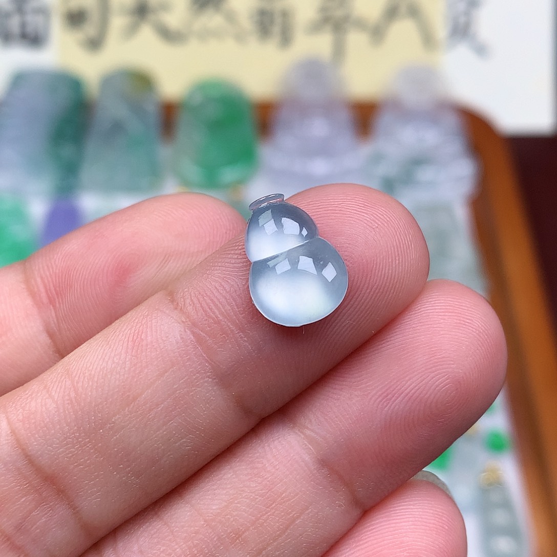 翡翠裸石缅甸天然A货翡翠冰种葫芦