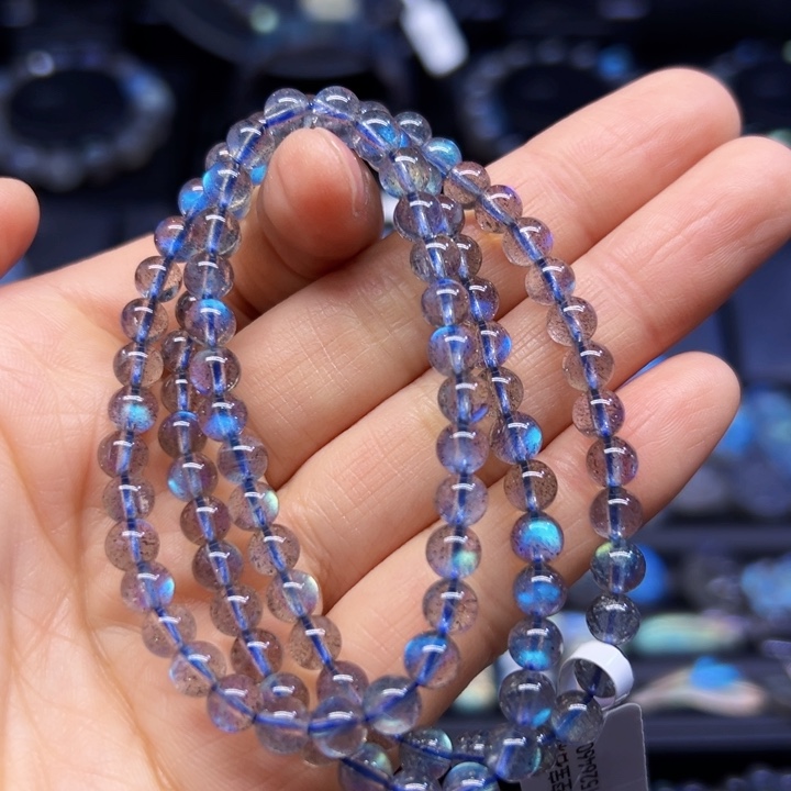 拉长石手串未镶嵌5.8左右