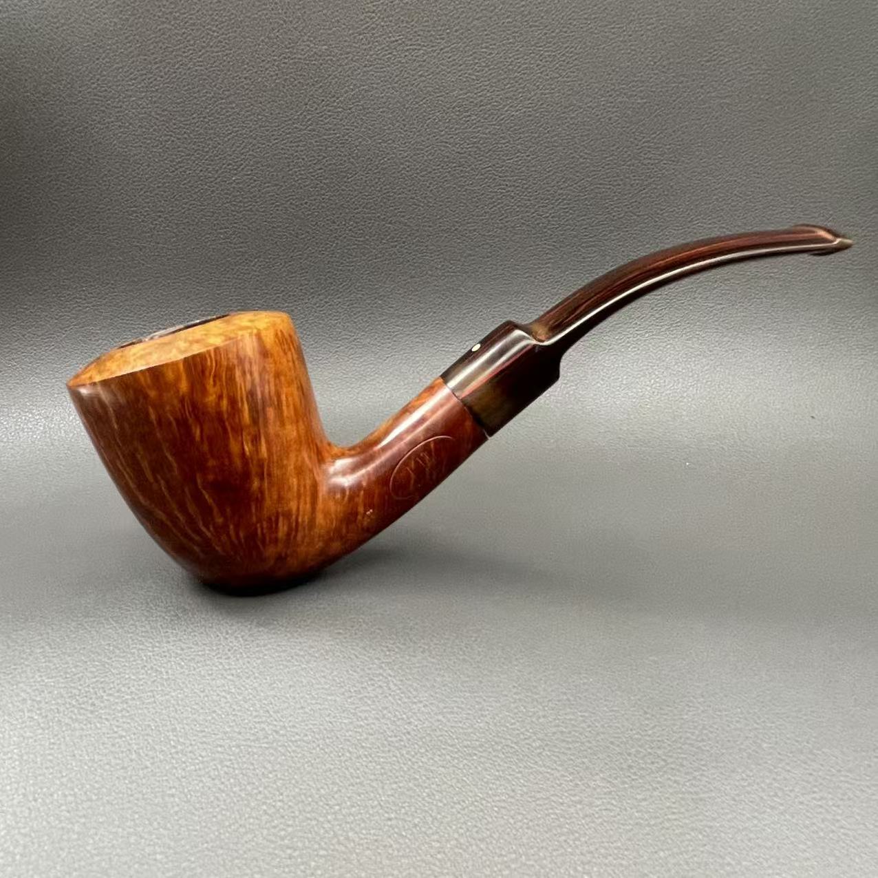 英国登家小白点1990年HT手工收藏家琥珀色Root级别石楠木根烟斗