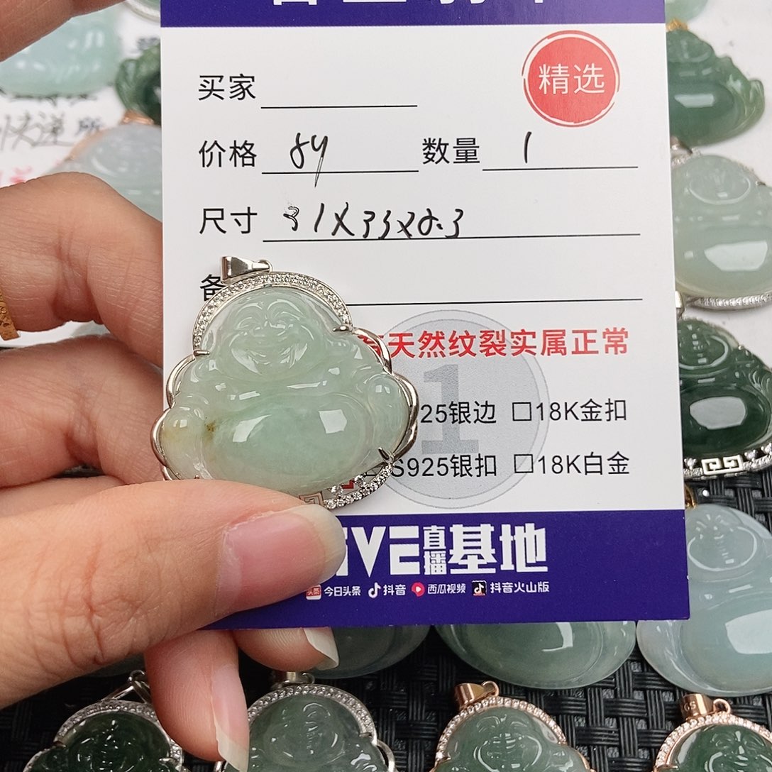翡翠银S925镶嵌颈饰