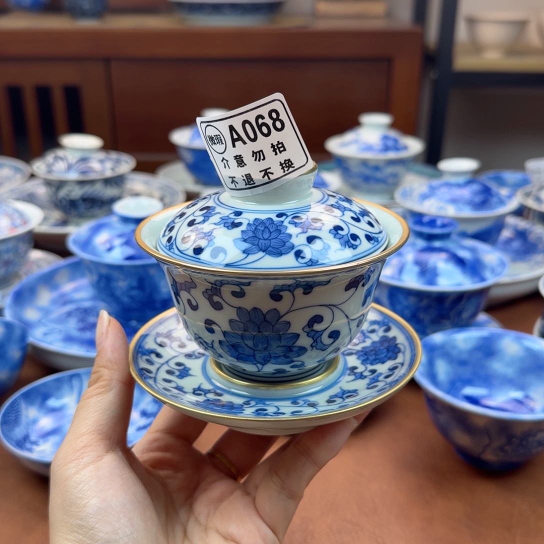景德镇陶瓷手绘盖碗（不退不换）
