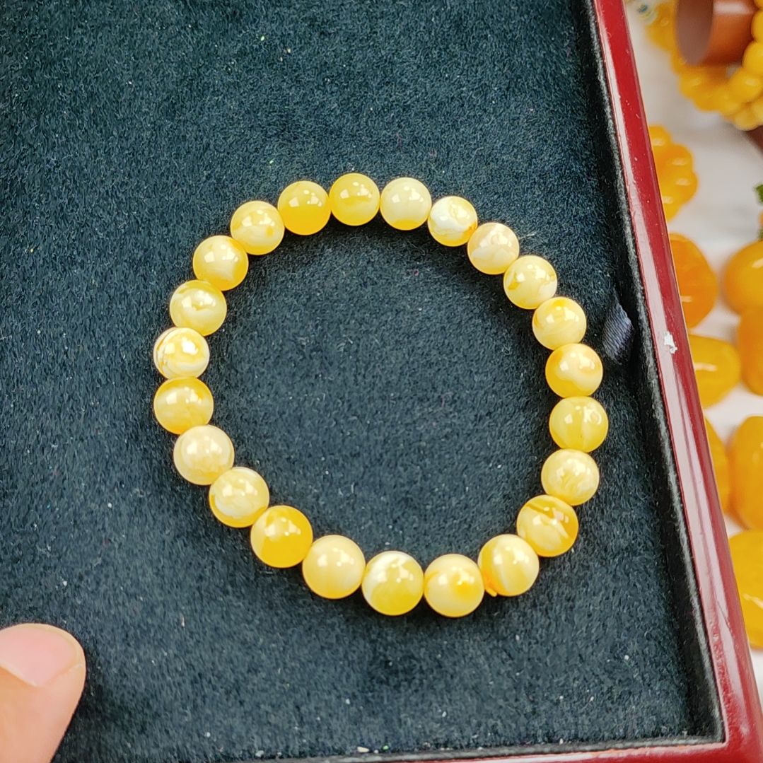 蜜蜡手串未镶嵌手串9米