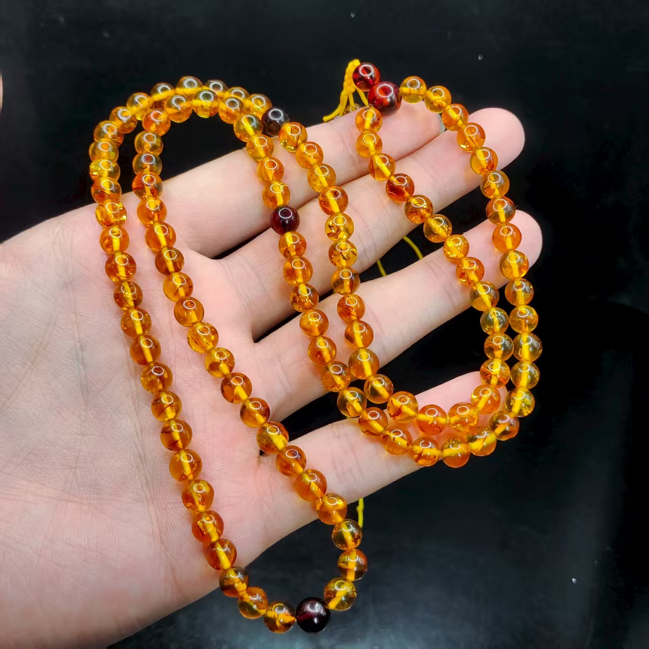 【李想精选】琥珀毛衣链GS-约5mm