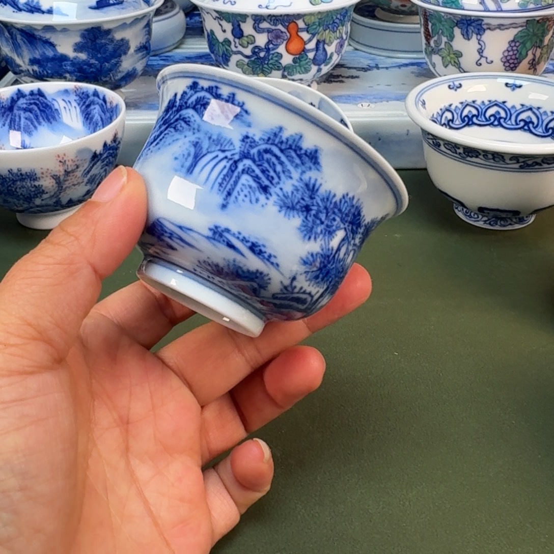 陶瓷景德镇纯手绘茶具圆圆284