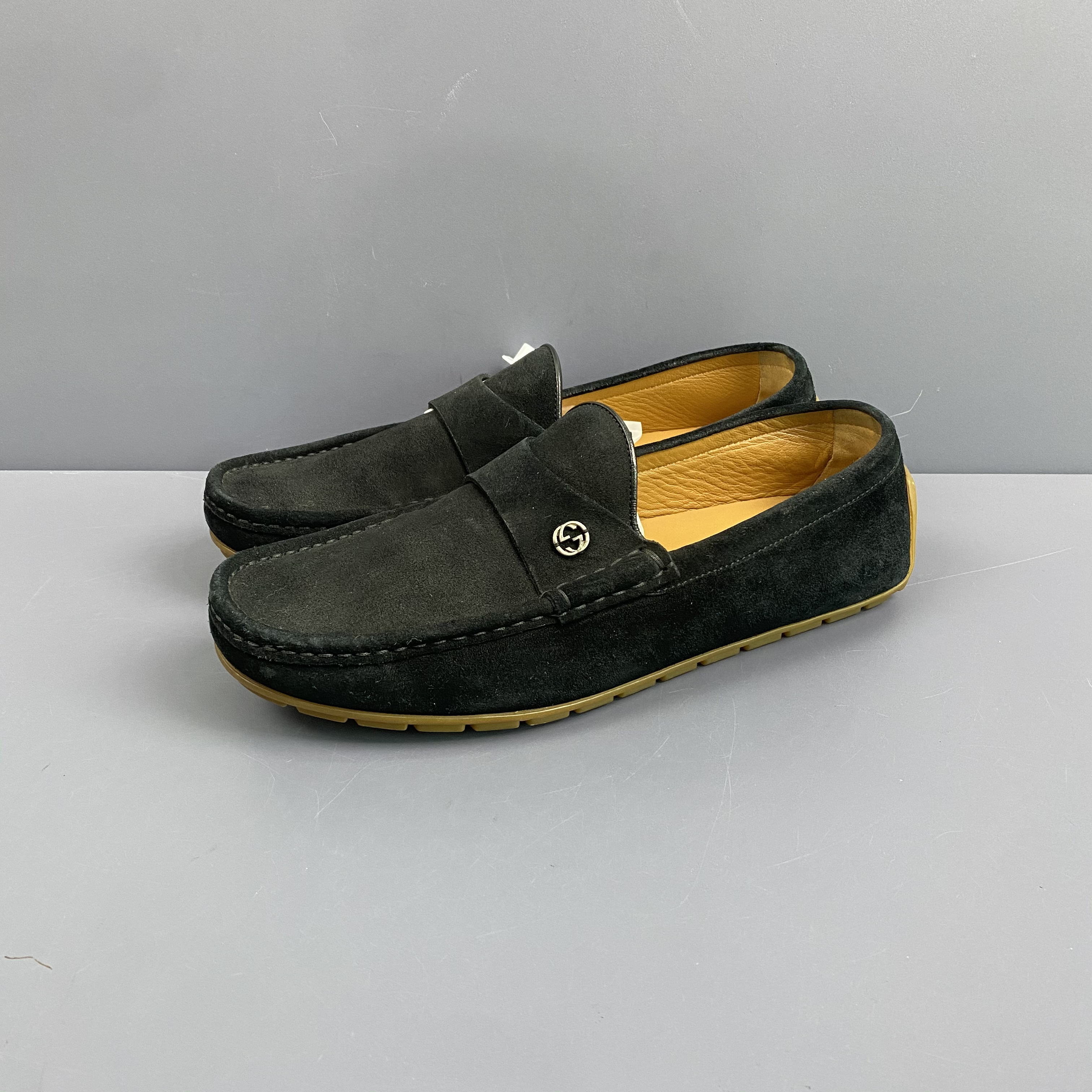 95新 GUCCI/古驰 42码 古驰Gucci 银色小扣 穿一次 准新280