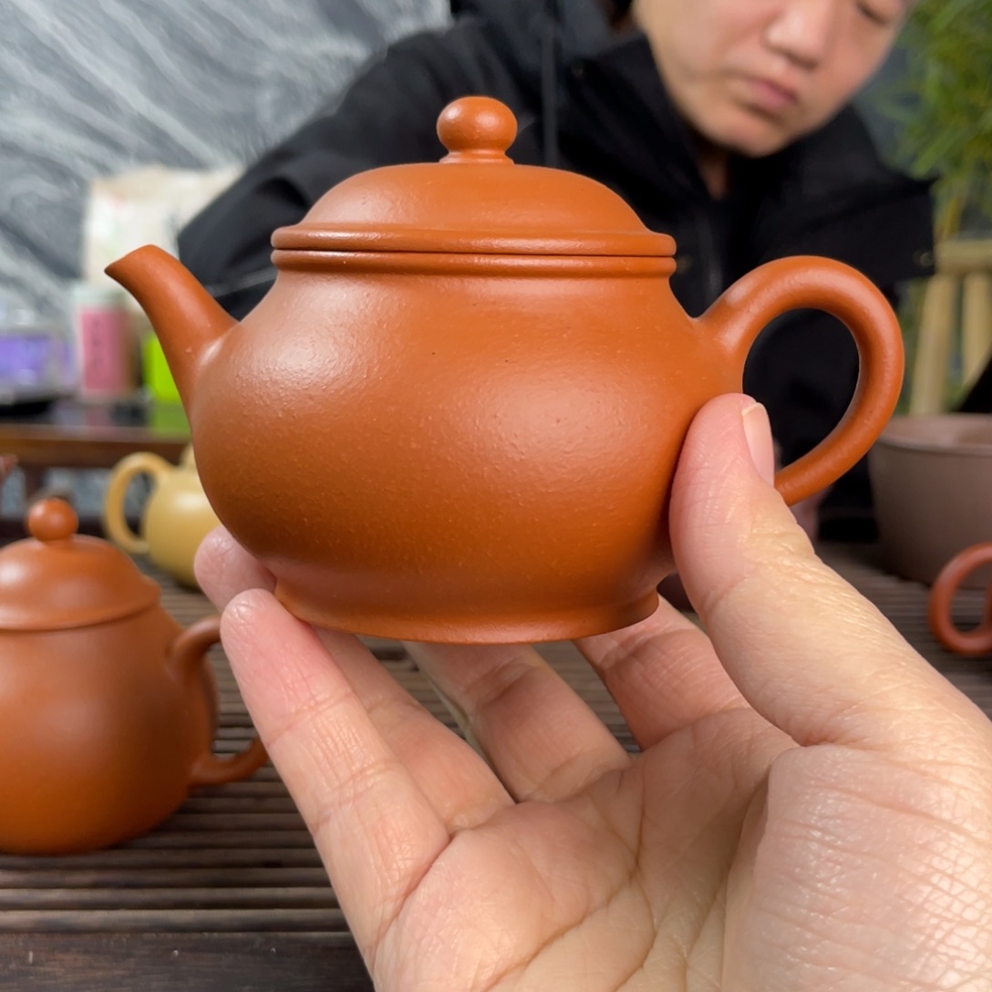 紫砂茶杯小煤窑朱泥潘壶