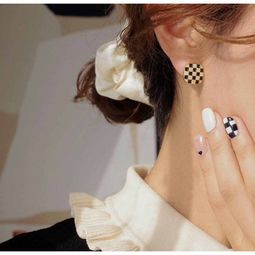 铜合金树脂耳饰 仟伊合金第83 高端大气时尚简约百搭耳饰