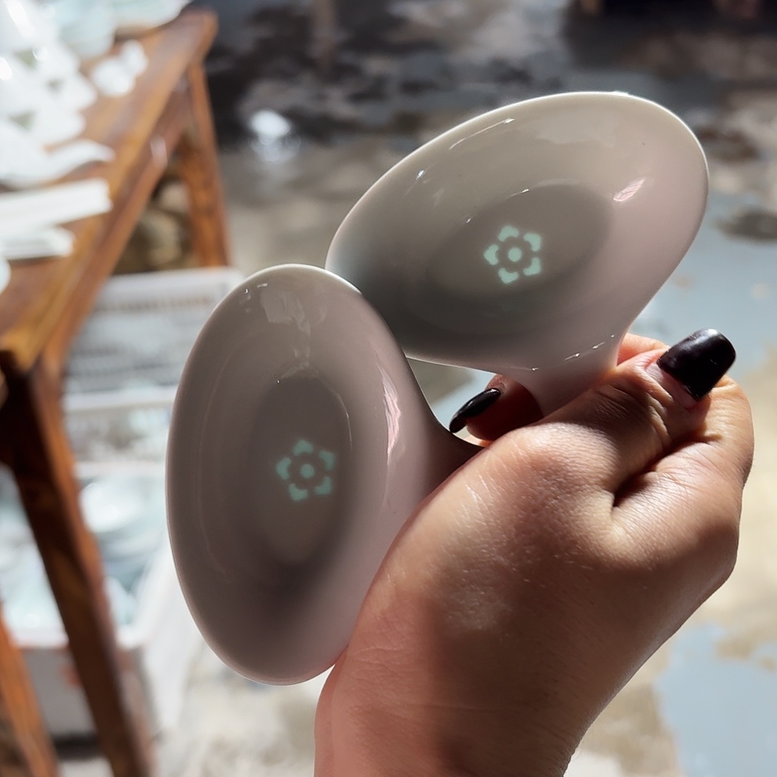 白瓷调理碟两个微瑕