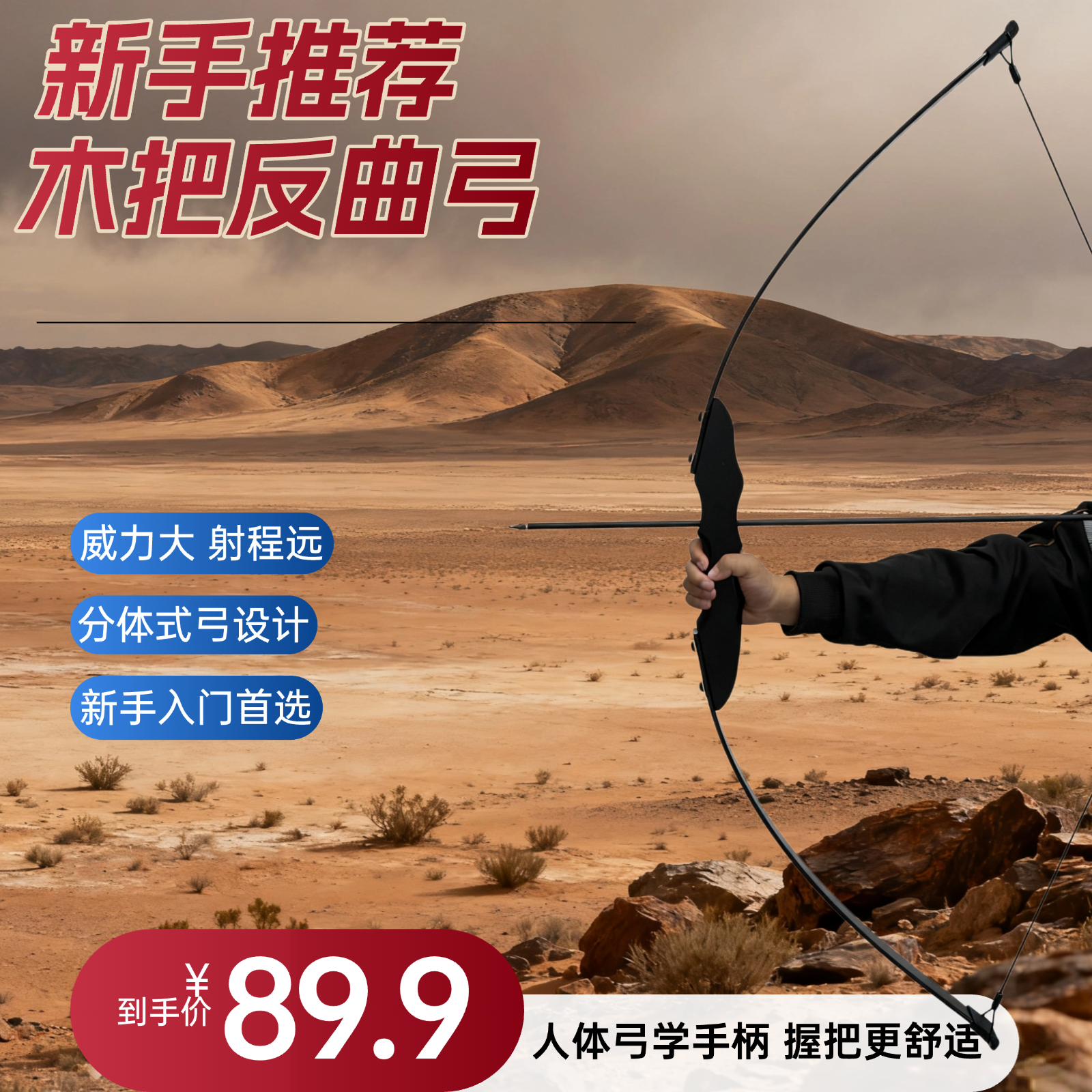 反曲弓弓箭射击运动景区箭馆射箭器材户外新手入门左右手弓箭套装