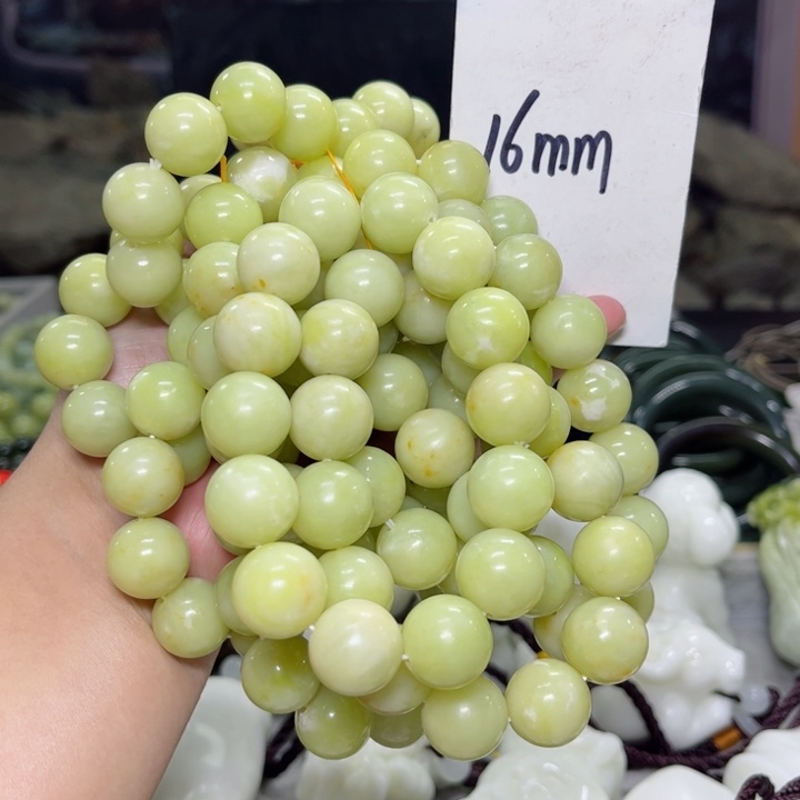 蛇纹石玉手串多样性发货未镶嵌