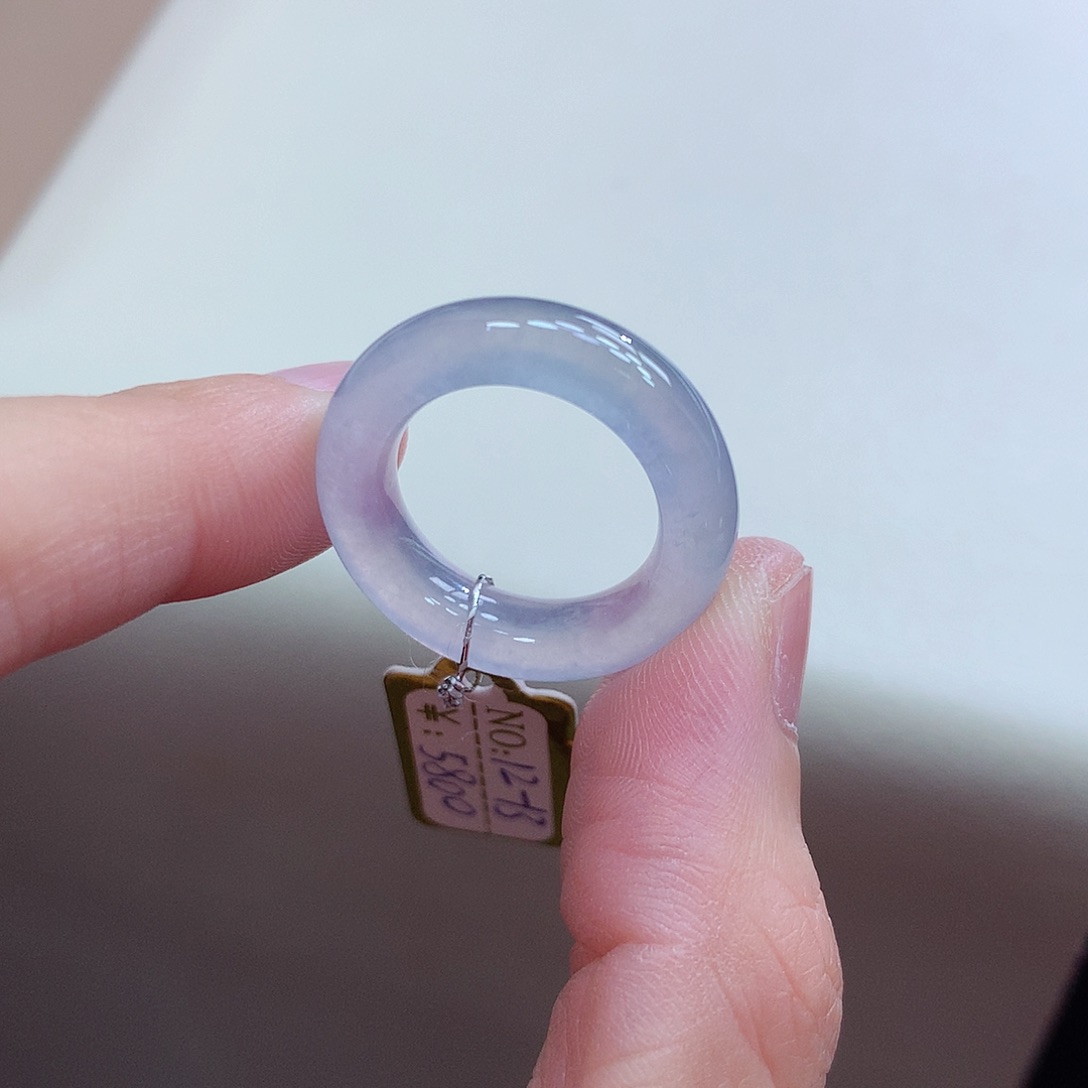 翡翠未镶嵌戒圈12-13号