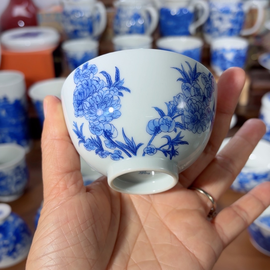 杯全手工全手绘陶瓷