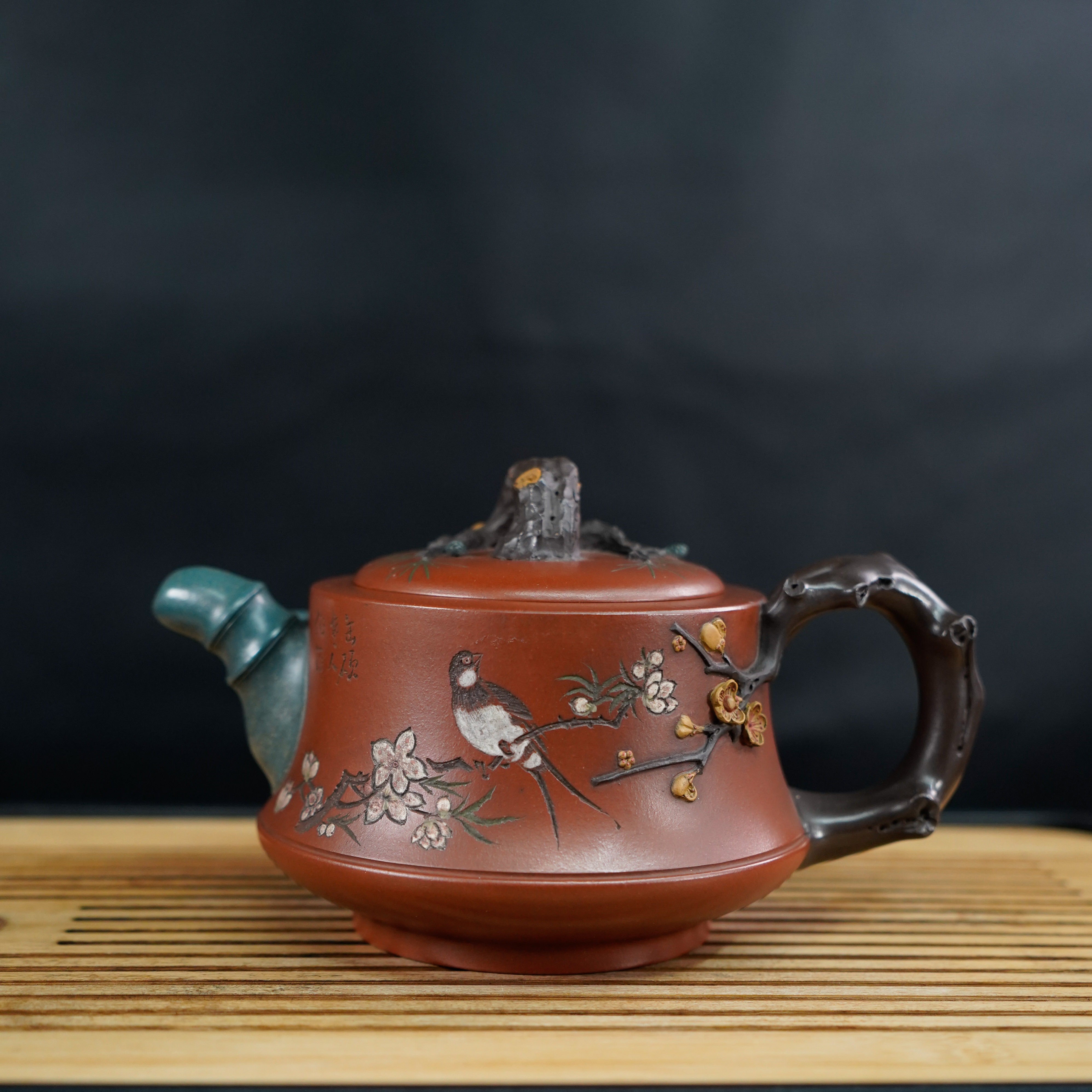 GSZS-6655  任仲光  宜兴手工紫砂 岁寒三友