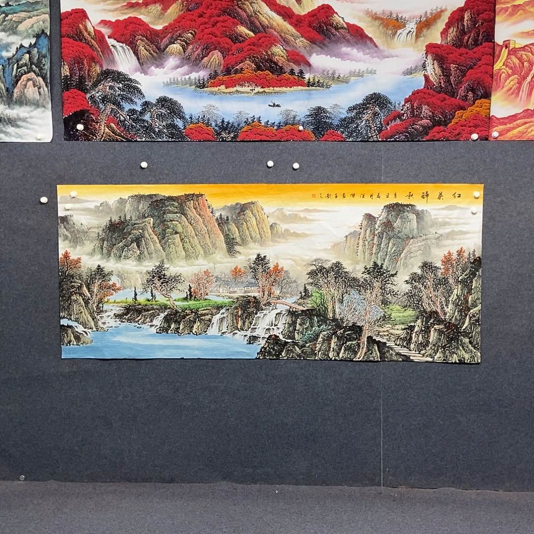 国画小八尺山水一副下