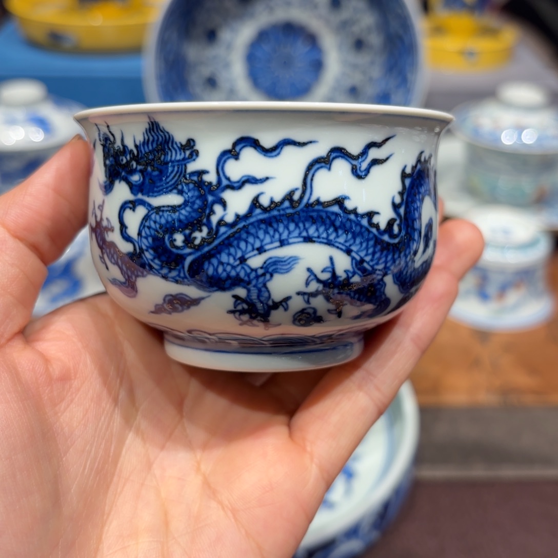 瓷片手工手绘陶瓷茶具