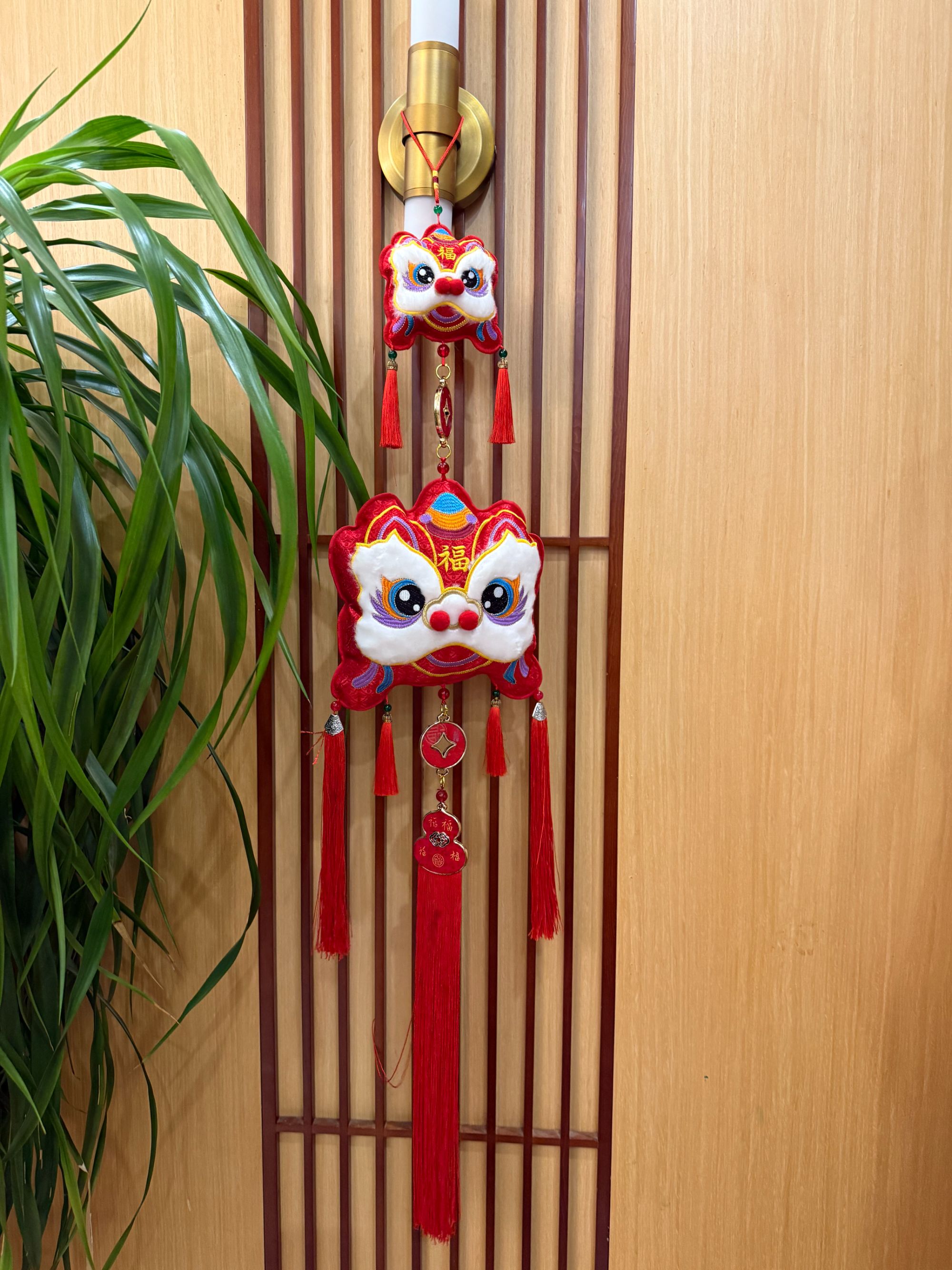 2026年醒狮毛绒挂件玄关室内挂件