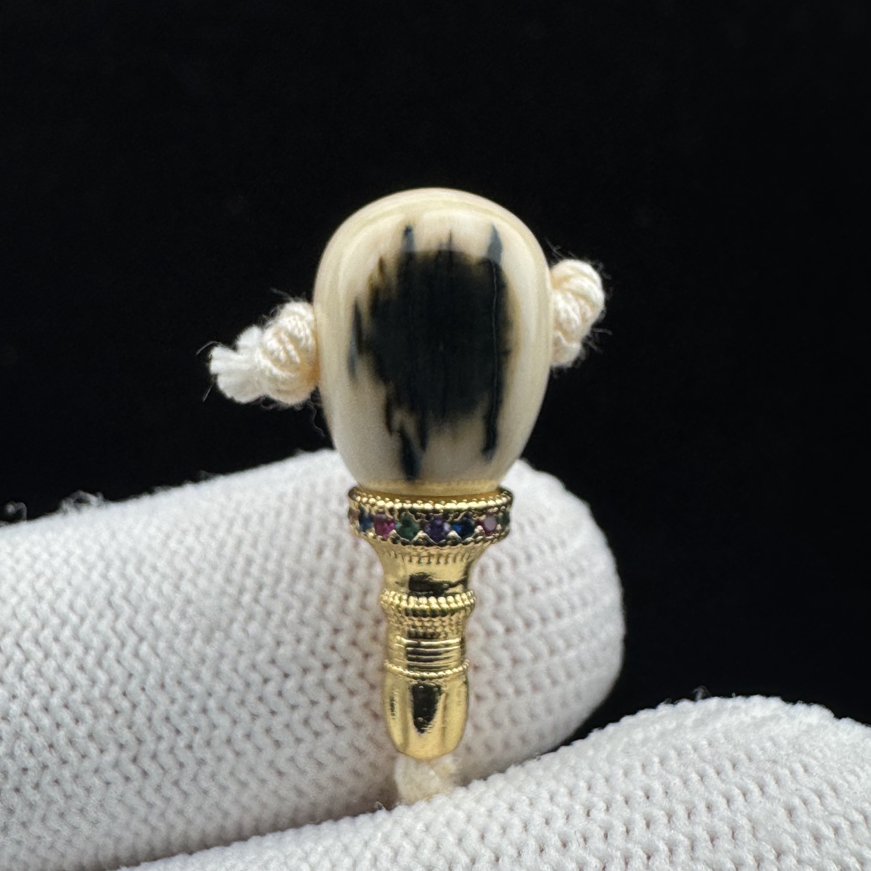 D7134天然猛犸牙 三通 10*23.8mm支持鉴定 假一罚四