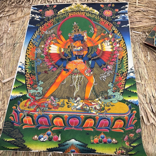 高端精品时轮金刚绘画类唐卡AA57