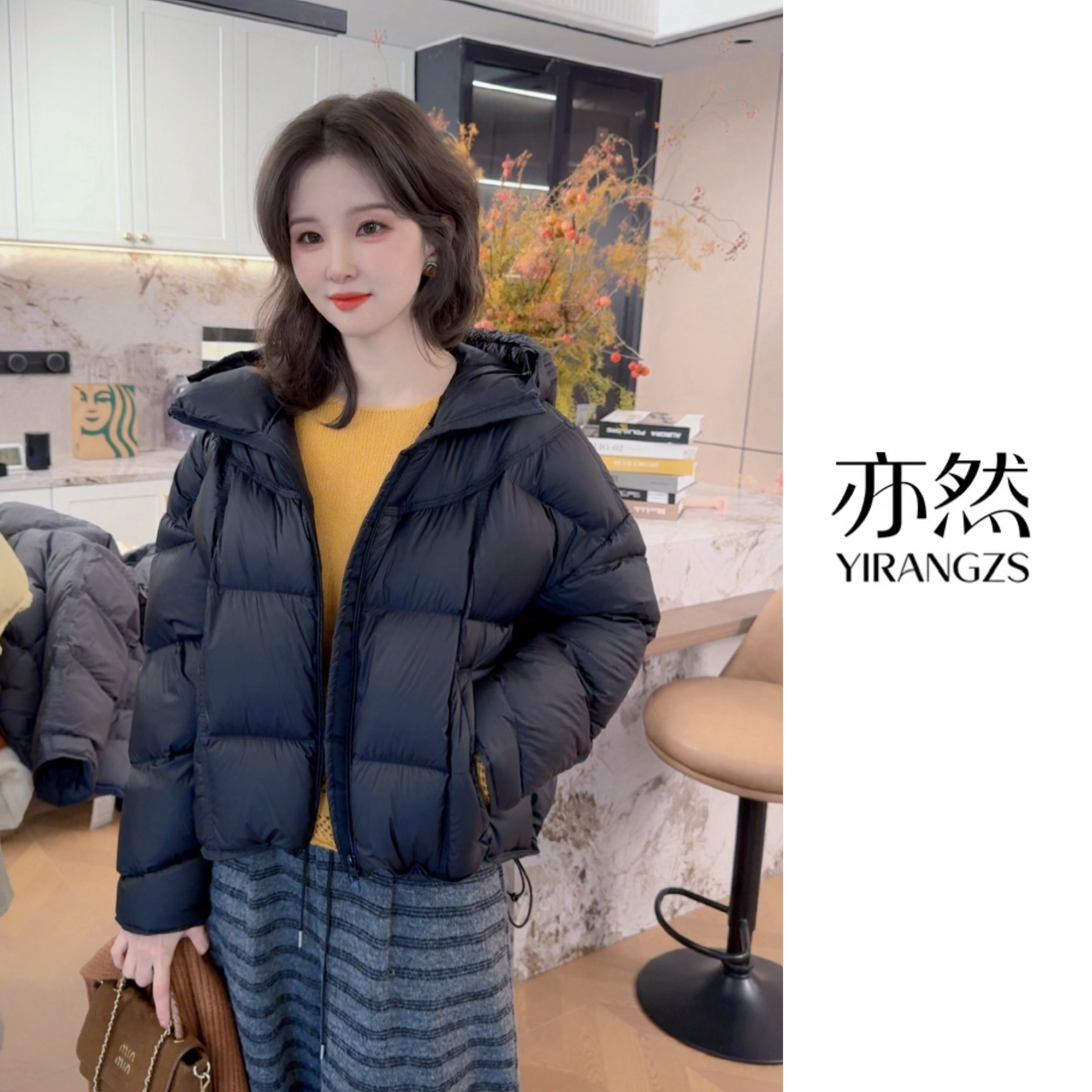 新国标【90白鸭绒】2025新款冬季加厚泡芙羽绒服8526#