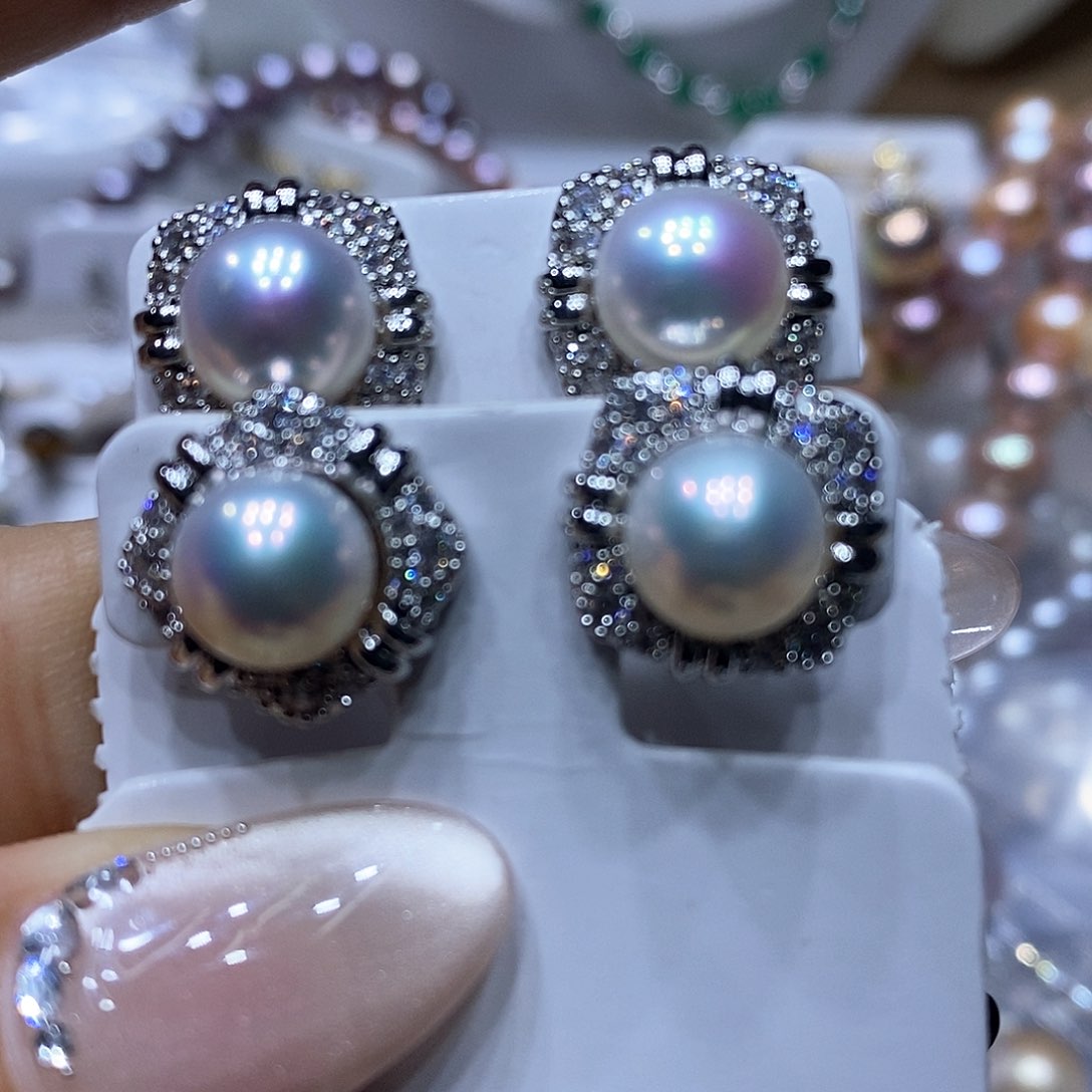 淡水珍珠吊坠银S925镶嵌