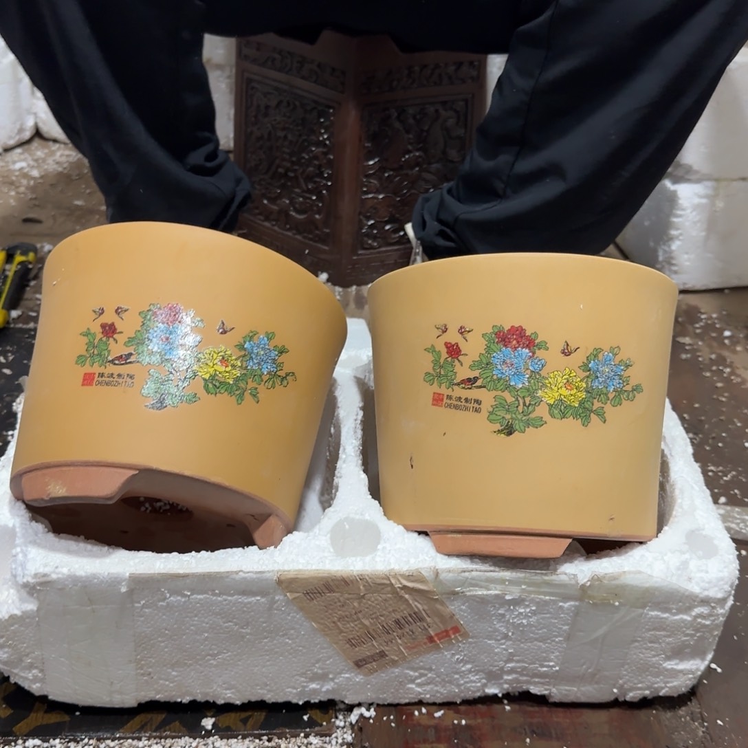 紫砂花盆口径17厘米