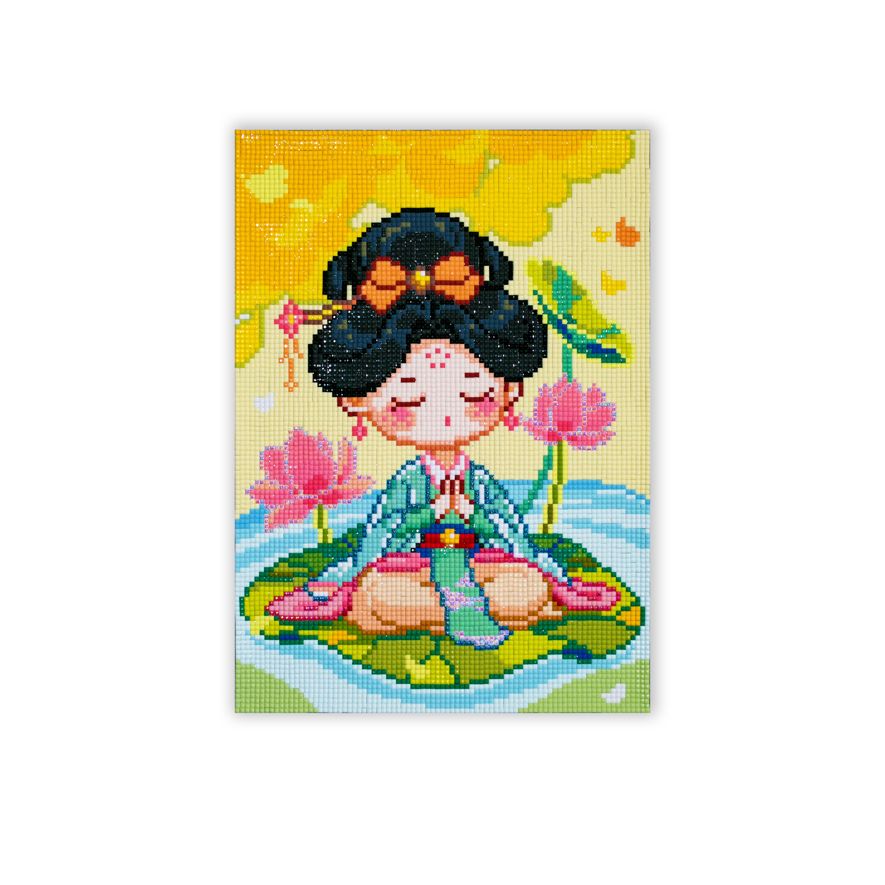 欢乐林时光框钻石画粘画礼物小画含框摆台手工品富婆佛系莫生气