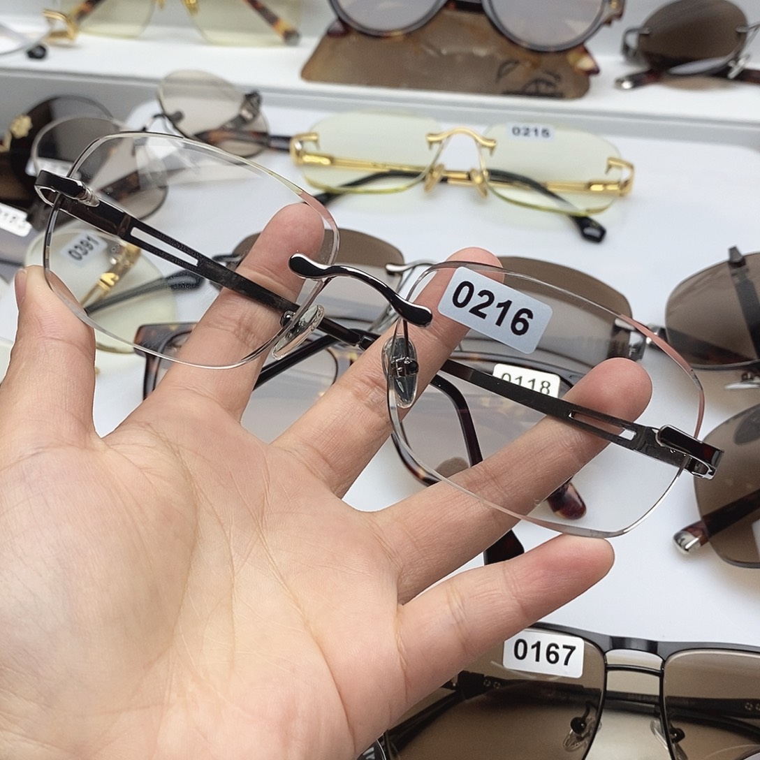 分体款天然水晶石头眼镜