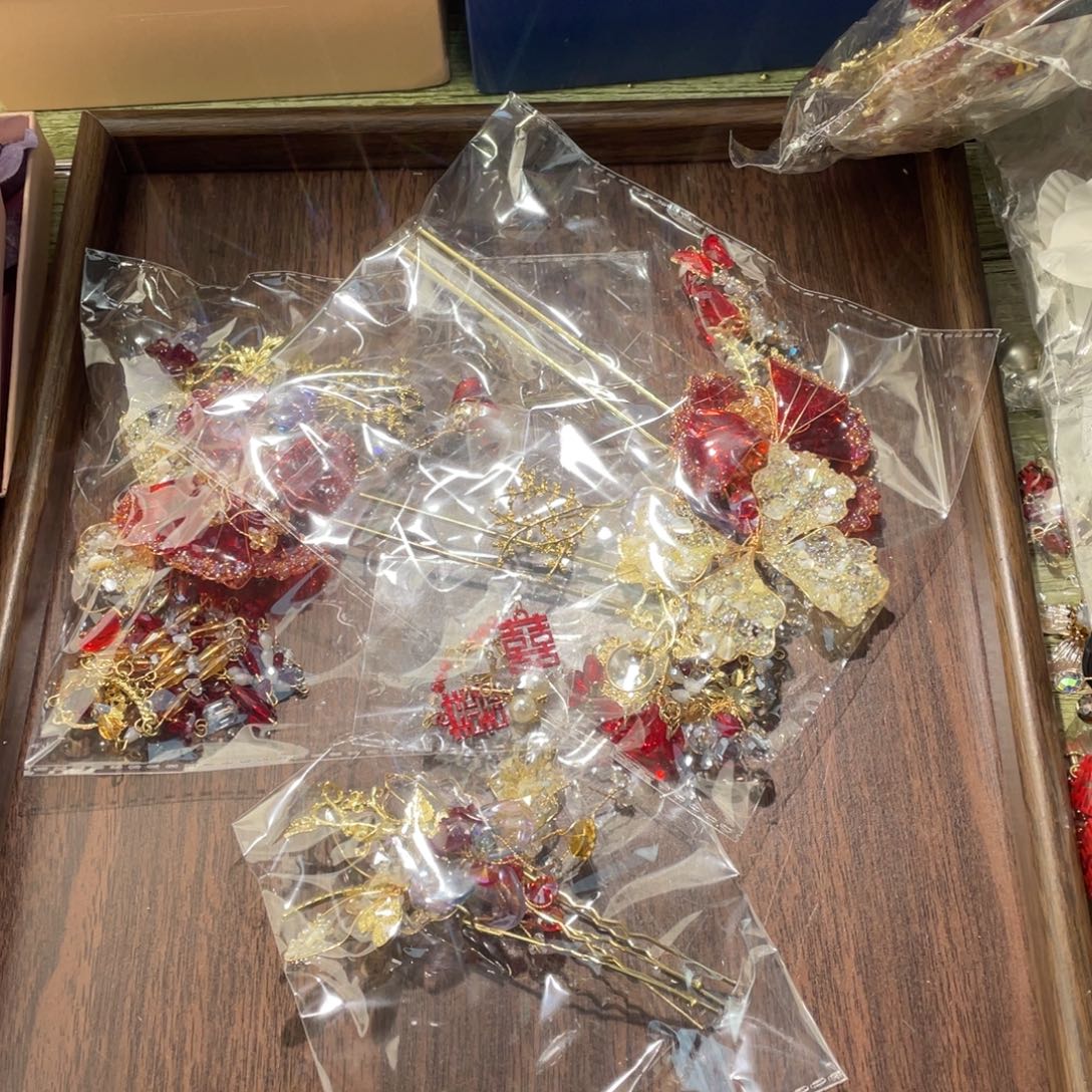 混合材质新娘头饰默认微瑕不退换